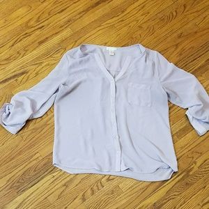 XL sheer Lavender  Blouse